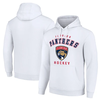 Men's Starter White Florida Panthers Logo Pullover Hoodie