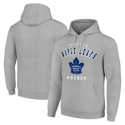 Men's Starter Heather Gray Toronto Maple Leafs Logo Pullover Hoodie