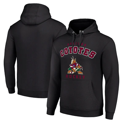 Men's Starter Black Arizona Coyotes Logo Pullover Hoodie