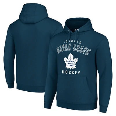 Men's Starter Navy Toronto Maple Leafs Logo Pullover Hoodie