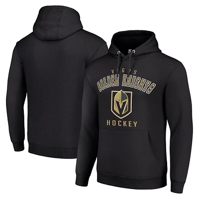 Men's Starter Black Vegas Golden Knights Logo Pullover Hoodie