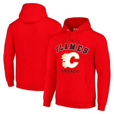 Men's Starter Calgary Flames Logo Pullover Hoodie
