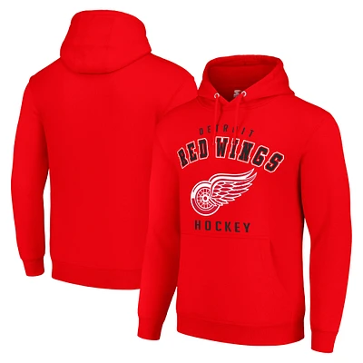 Men's Starter Red Detroit Wings Logo Pullover Hoodie