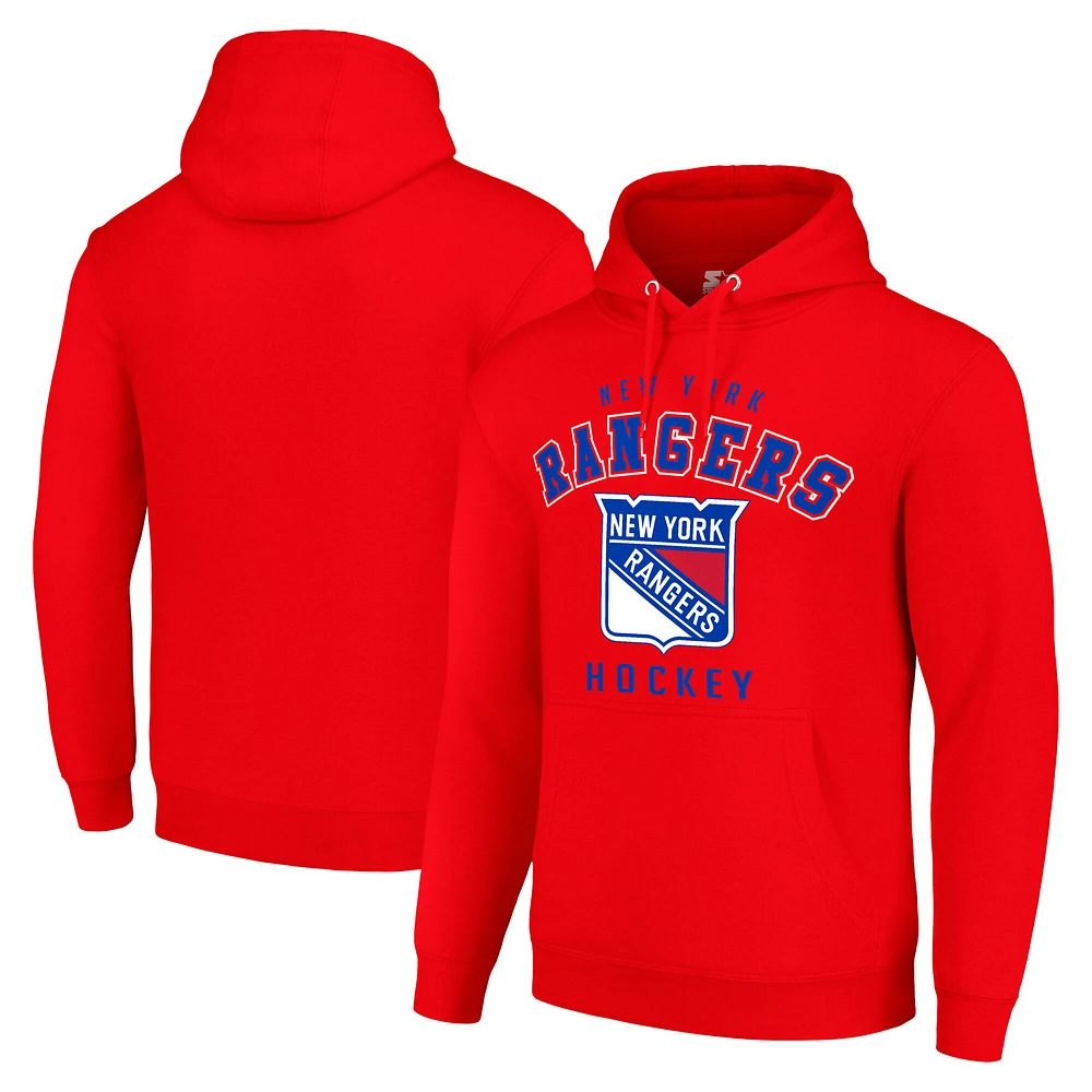 Men's Starter New York Rangers Logo Pullover Hoodie