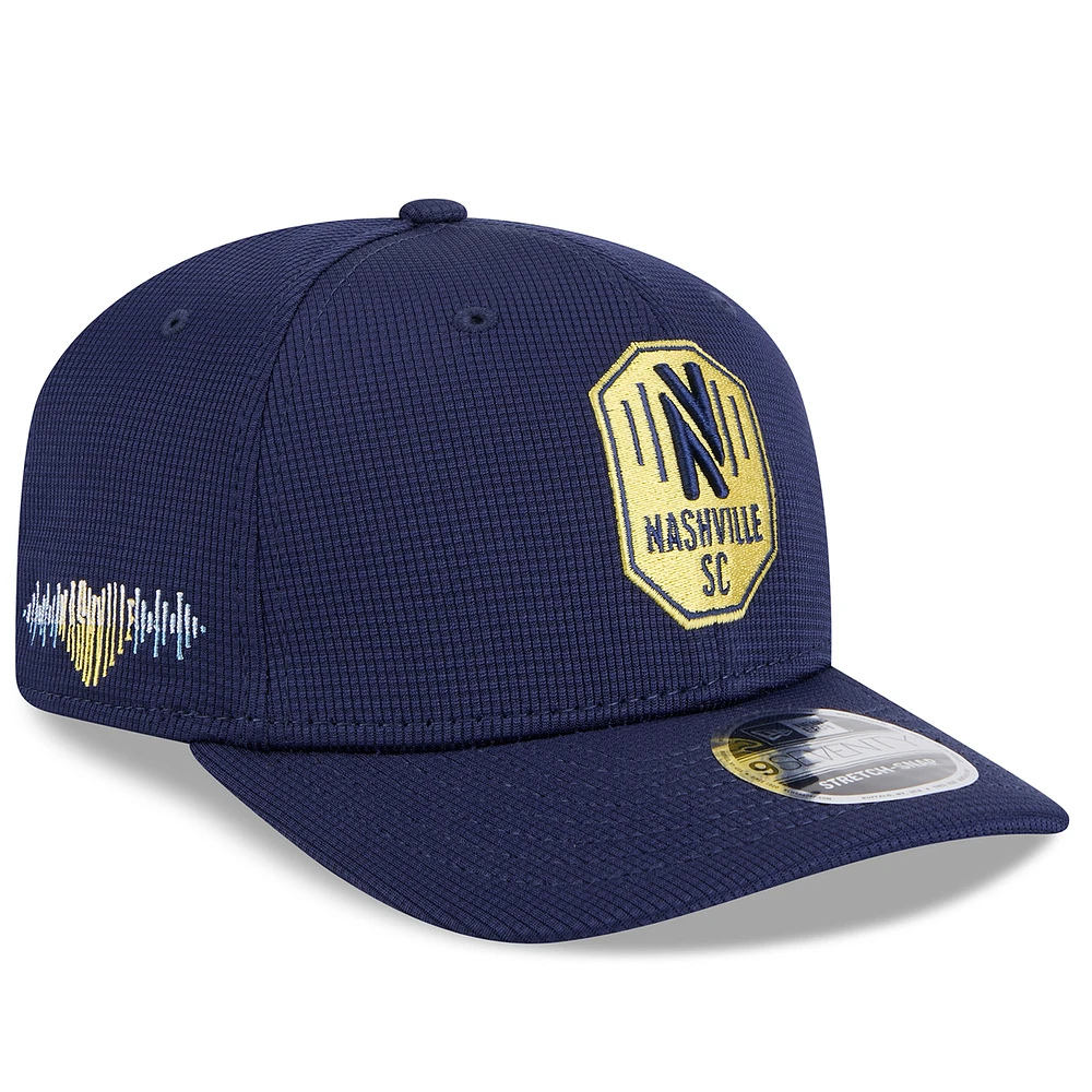 Men's New Era Navy Nashville SC 2025 Jersey Hook 9SEVENTY Stretch-Snap Hat