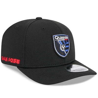 Men's New Era Black San Jose Earthquakes 2025 Jersey Hook 9SEVENTY Stretch-Snap Hat