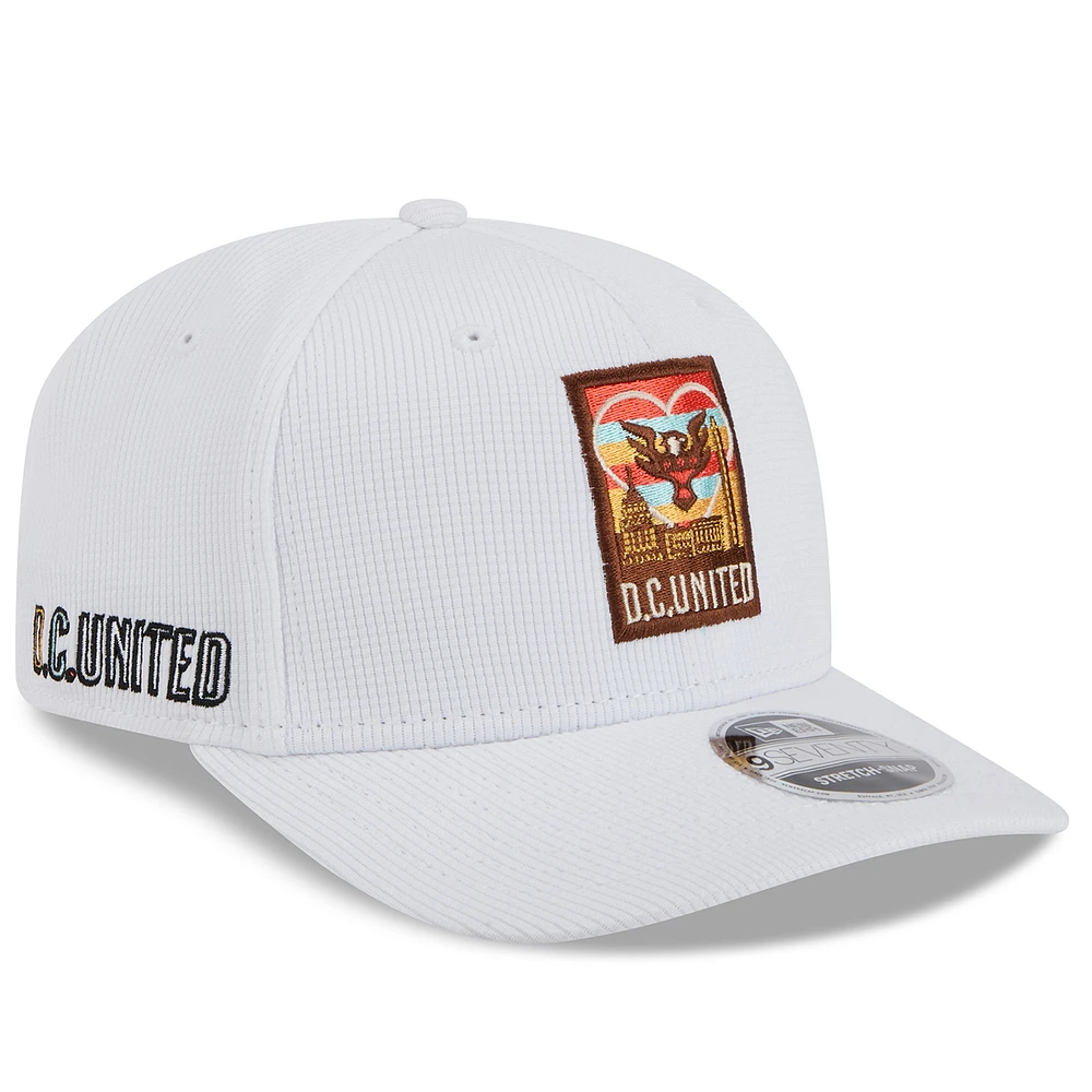 Men's New Era White D.C. United 2025 Jersey Hook 9SEVENTY Stretch-Snap Hat