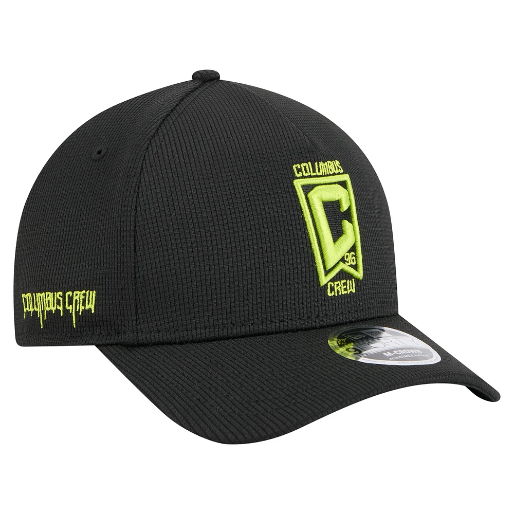 Men's New Era Black Columbus Crew 2025 Jersey Hook 9FORTY M-Crown Adjustable Hat