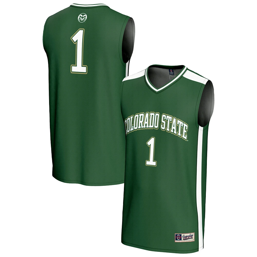 Unisex GameDay Greats #1 Green Colorado State Rams Lightweight Collegiate Basketball Fashion Jersey