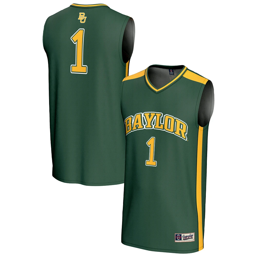 Unisex GameDay Greats #1 Green Baylor Bears Lightweight Collegiate Basketball Fashion Jersey
