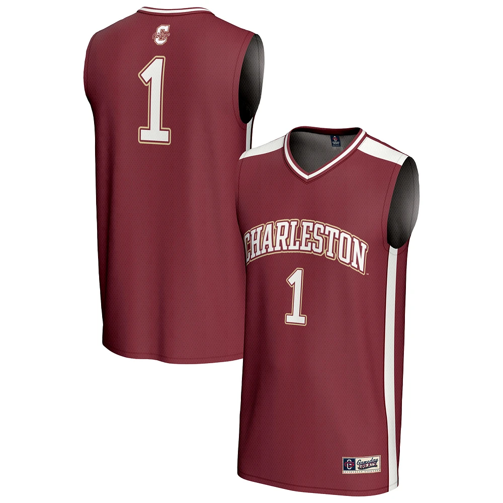 Youth GameDay Greats #1 Maroon Charleston Cougars Lightweight Collegiate Basketball Fashion Jersey