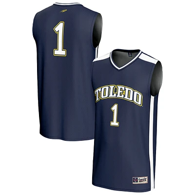 Youth GameDay Greats #1 Navy Toledo Rockets Lightweight Collegiate Basketball Fashion Jersey