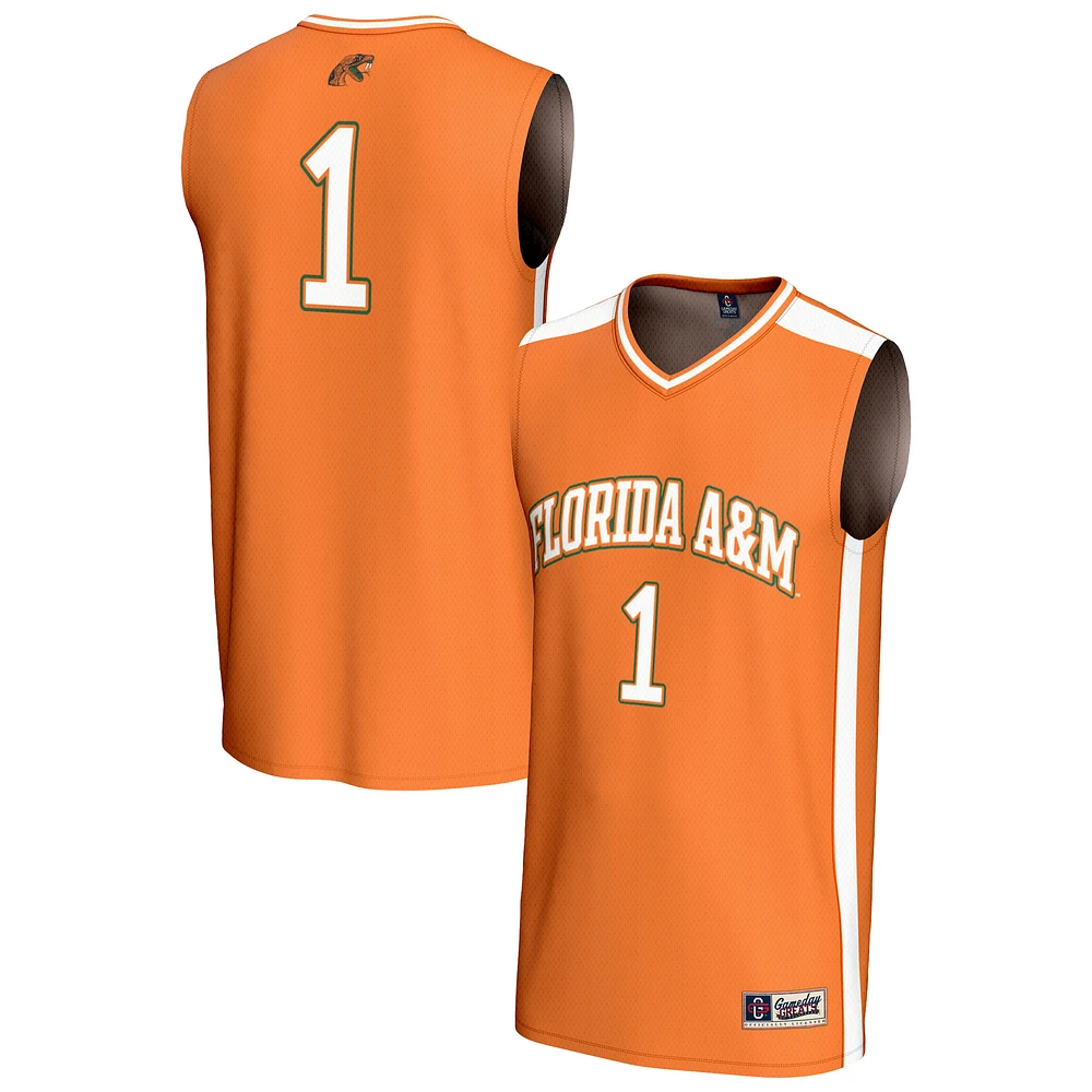 Youth GameDay Greats #1 Orange Florida A&M Rattlers Lightweight Collegiate Basketball Fashion Jersey