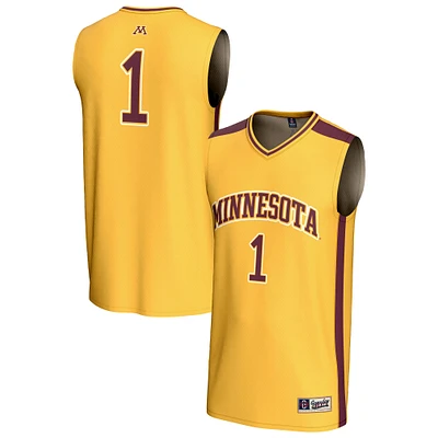 Youth GameDay Greats #1 Gold Minnesota Golden Gophers Lightweight Collegiate Basketball Fashion Jersey