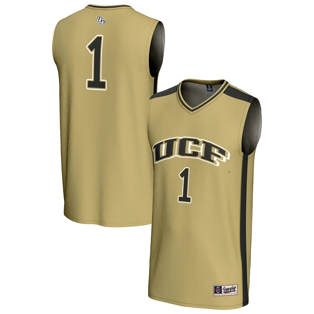 Youth GameDay Greats #1 Gold UCF Knights Lightweight Collegiate Basketball Fashion Jersey