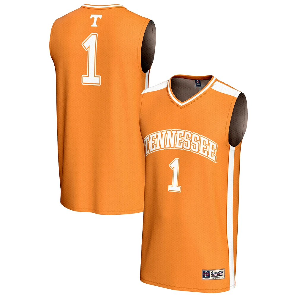 Youth GameDay Greats #1 Tennessee Orange Volunteers Lightweight Collegiate Basketball Fashion Jersey