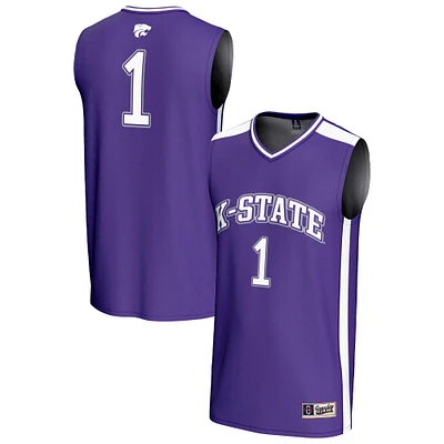 Youth GameDay Greats #1 Purple Kansas State Wildcats Lightweight Collegiate Basketball Fashion Jersey