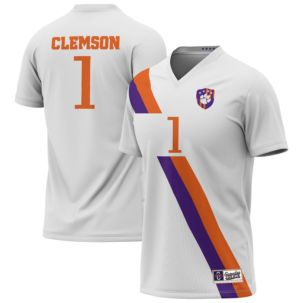Youth GameDay Greats #1 Clemson Tigers Lightweight Collegiate Soccer Fashion Jersey
