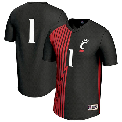 Unisex GameDay Greats #1 Black Cincinnati Bearcats Lightweight Collegiate Soccer Fashion Jersey