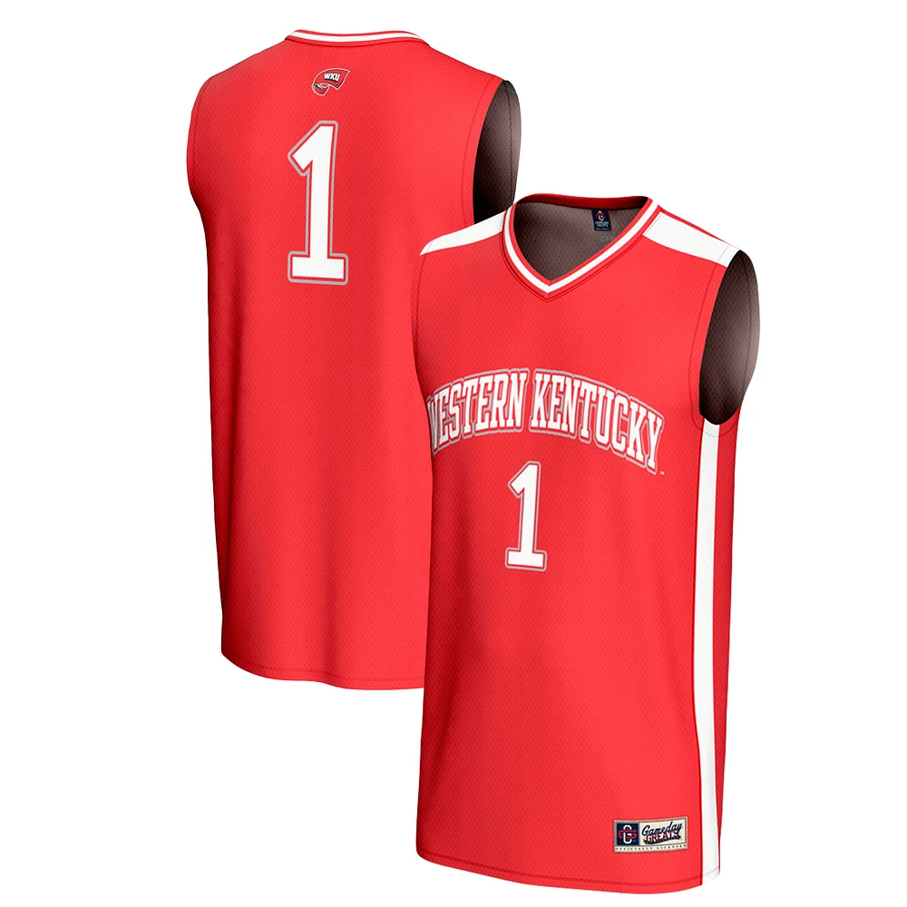 Unisex GameDay Greats #1 Red Western Kentucky Hilltoppers Lightweight Collegiate Basketball Fashion Jersey