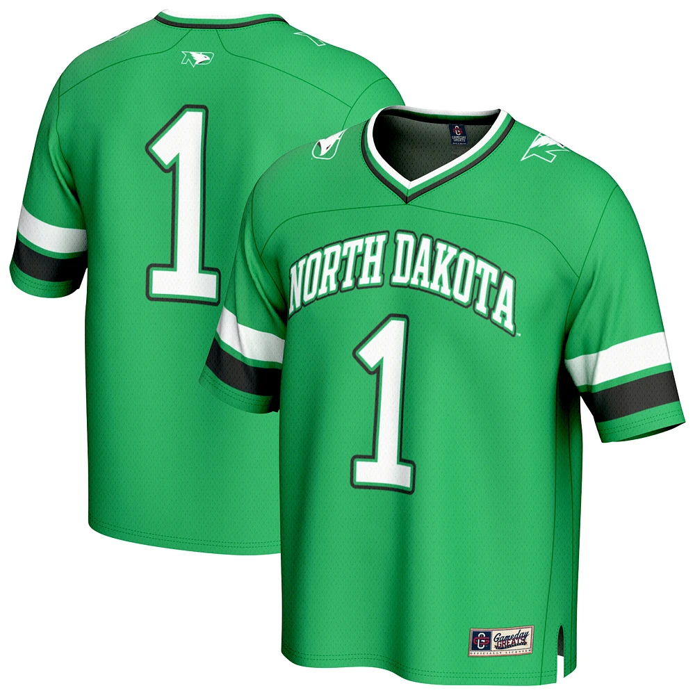 GameDay Greats #1 Kelly Green North Dakota Lightweight Collegiate Football Fashion Jersey
