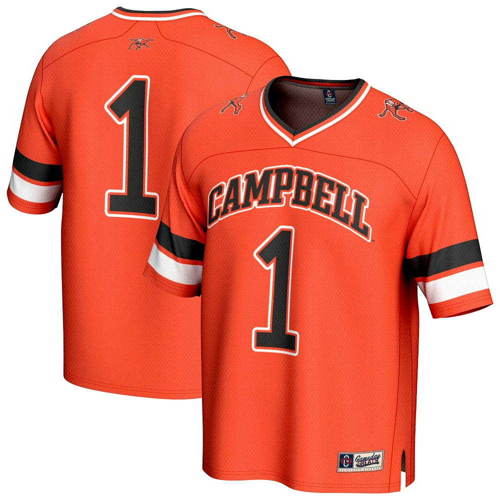 Youth GameDay Greats #1 Orange Campbell Fighting Camels Lightweight Collegiate Football Fashion Jersey