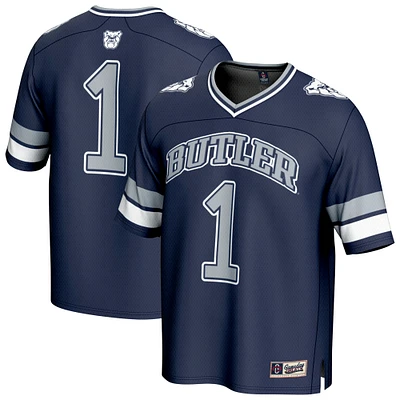 Youth GameDay Greats #1 Navy Butler Bulldogs Lightweight Collegiate Football Fashion Jersey