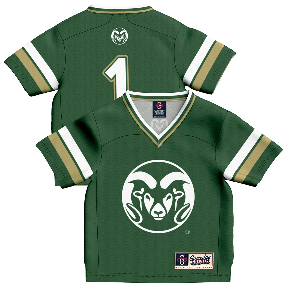 Toddler GameDay Greats #1 Green Colorado State Rams Lightweight Collegiate Football Fashion Jersey
