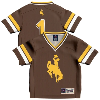 Toddler GameDay Greats #1 Brown Wyoming Cowboys Lightweight Collegiate Football Fashion Jersey