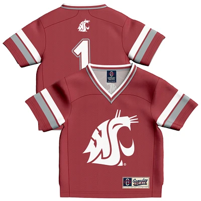Toddler GameDay Greats #1 Crimson Washington State Cougars Lightweight Collegiate Football Fashion Jersey