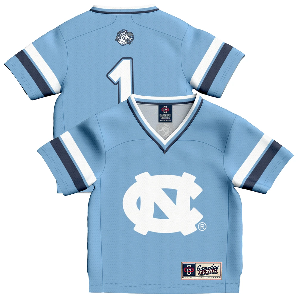 Infant GameDay Greats #1 Carolina Blue North Tar Heels Lightweight Collegiate Football Fashion Jersey