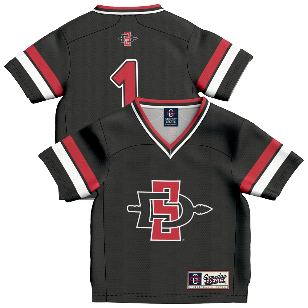 Infant GameDay Greats #1 Black San Diego State Aztecs Lightweight Collegiate Football Fashion Jersey