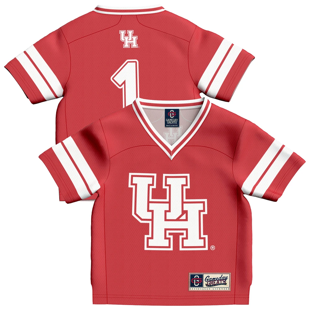 Infant GameDay Greats #1 Red Houston Cougars Lightweight Collegiate Football Fashion Jersey