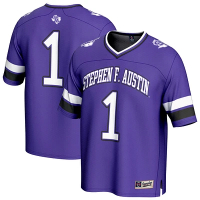 Unisex GameDay Greats #1 Purple Stephen F Austin Lumberjacks Lightweight Collegiate Football Fashion Jersey