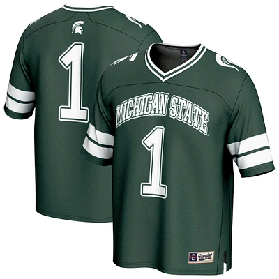 Unisex GameDay Greats #1 Green Michigan State Spartans Lightweight Collegiate Football Fashion Jersey