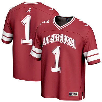Unisex GameDay Greats #1 Crimson Alabama Tide Lightweight Collegiate Football Fashion Jersey