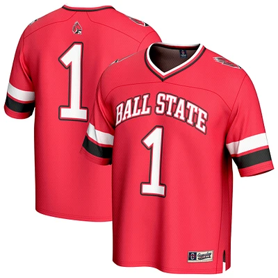 Youth GameDay Greats #1 Cardinal Ball State Cardinals Lightweight Collegiate Football Fashion Jersey