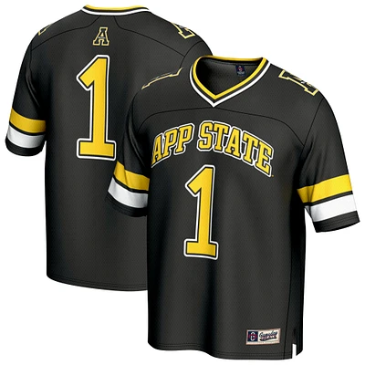 Youth GameDay Greats #1 Black Appalachian State Mountaineers Lightweight Collegiate Football Fashion Jersey