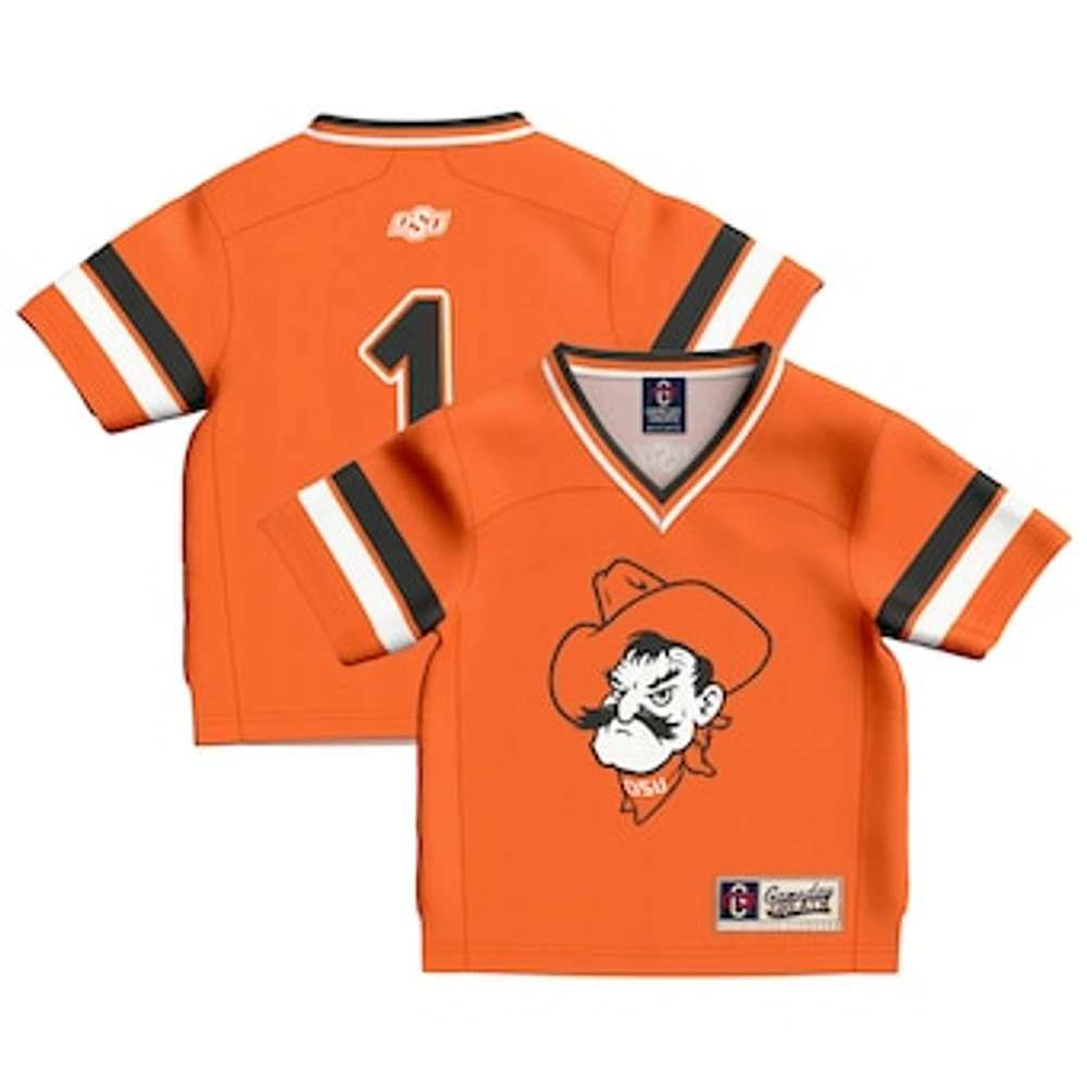 Toddler GameDay Greats #1 Orange Oklahoma State Cowboys Lightweight Collegiate Football Fashion Jersey