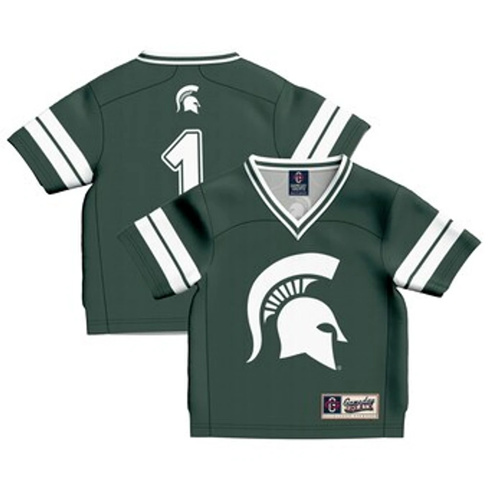 Toddler GameDay Greats #1 Green Michigan State Spartans Lightweight Collegiate Football Fashion Jersey