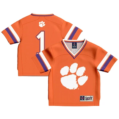 Toddler GameDay Greats #1 Orange Clemson Tigers Lightweight Collegiate Football Fashion Jersey
