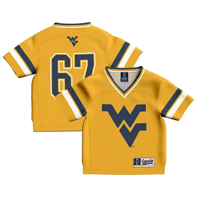 Toddler GameDay Greats #67 Gold West Virginia Mountaineers Lightweight Collegiate Football Fashion Jersey