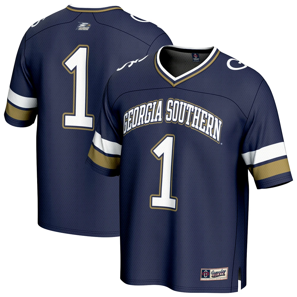 GameDay Greats #1 Blue Georgia Southern Eagles Lightweight Collegiate Football Fashion Jersey