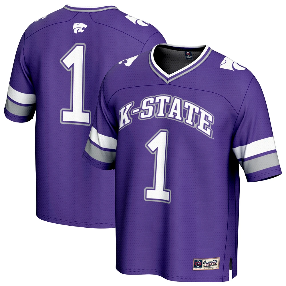 Youth GameDay Greats #1 Purple Kansas State Wildcats Lightweight Collegiate Football Fashion Jersey