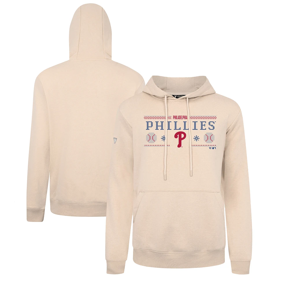 Men's Levelwear Khaki Philadelphia Phillies Podium Knit Hoodie
