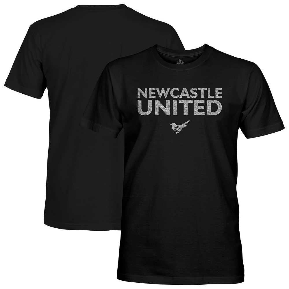 Men's 1863FC Black Newcastle United Wordmark T-Shirt