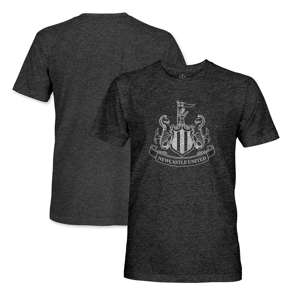 Men's 1863FC Heather Newcastle United Mono Badge Vintage Tri-Blend T-Shirt