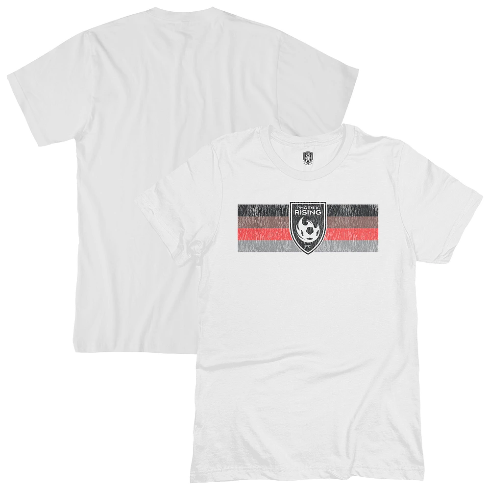 Men's 1863FC White Phoenix Rising FC Stripes T-Shirt