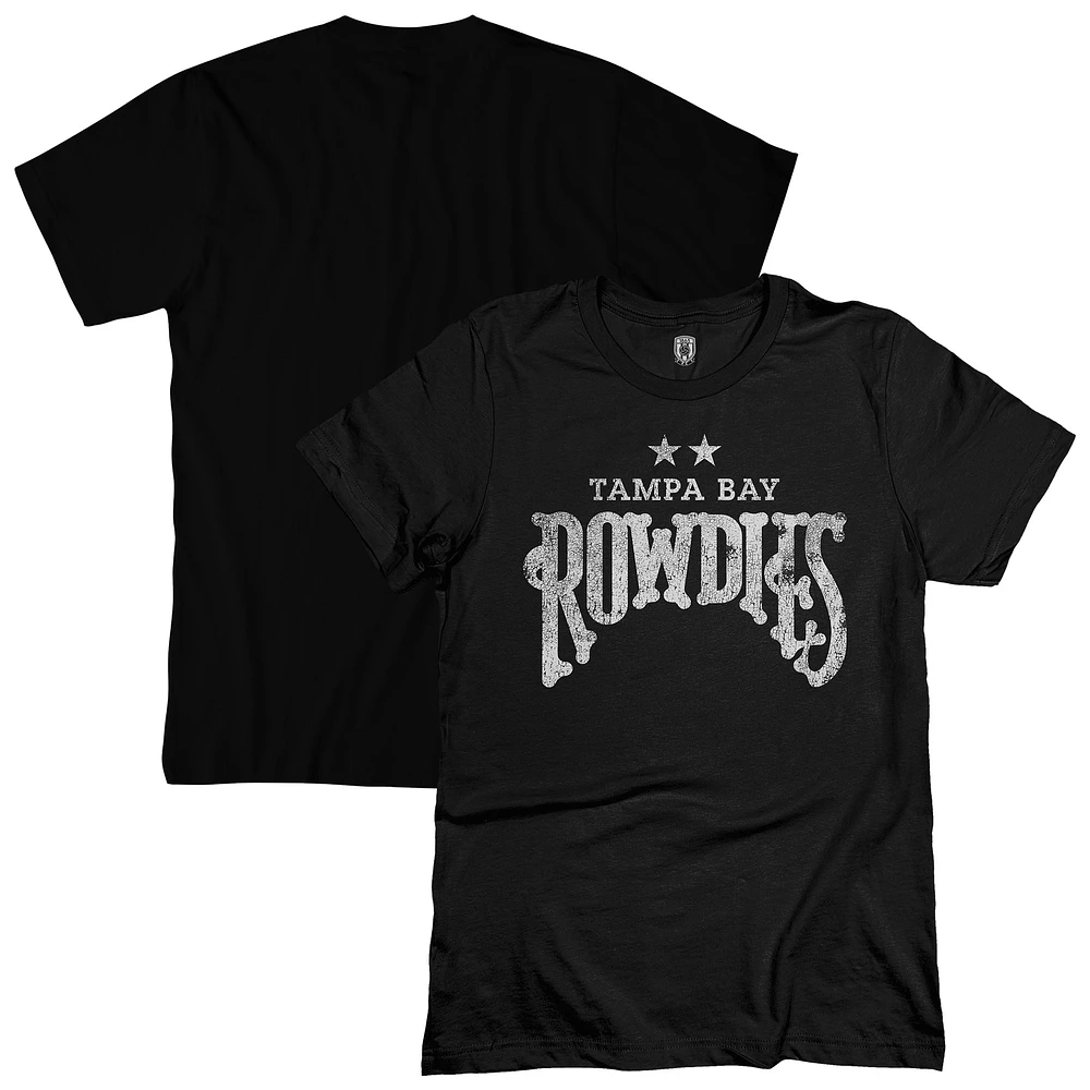 Men's 1863FC Black Tampa Bay Rowdies Mono Badge T-Shirt
