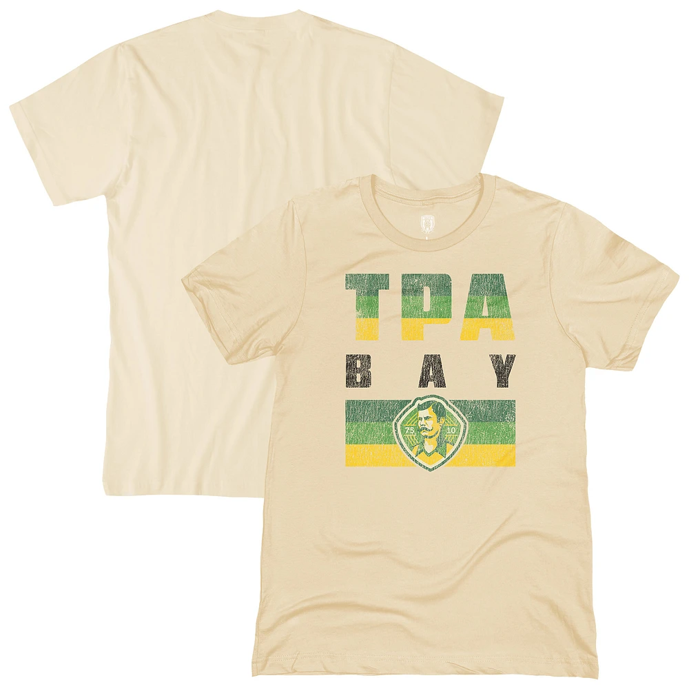 Men's 1863FC Natural Tampa Bay Rowdies Retro Stripes T-Shirt